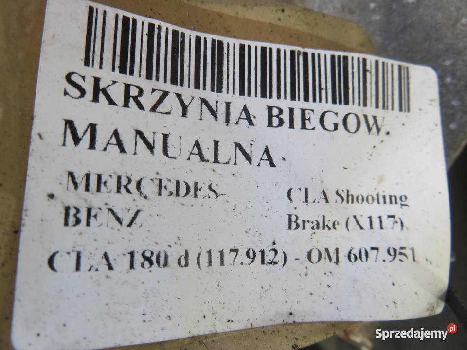 SKRZYNIA BIEGÓW MERCEDES CLA 711632 2463608400