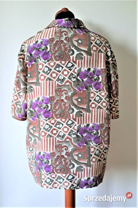 Piękna luźna koszula bluzka vintage patchwork Kraków