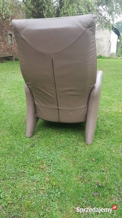 fotel relax skóra z podnóżkiem rozkładany z USA Fotele Dargikowo