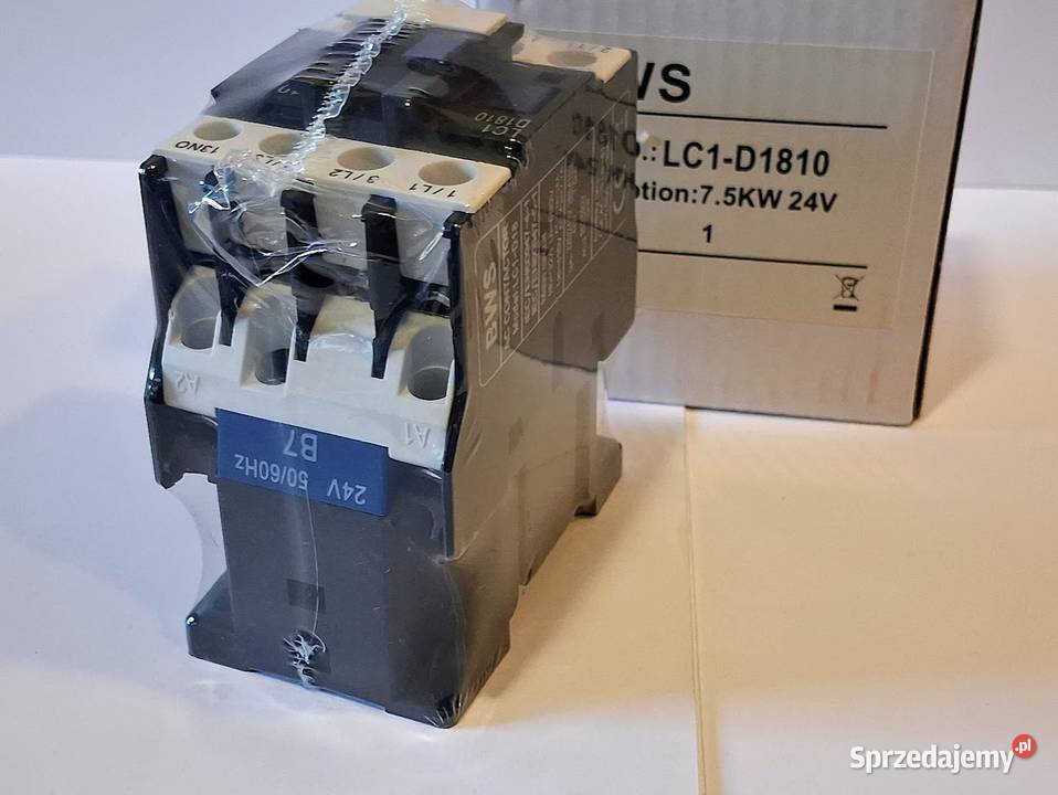 Stycznik LC11610 prąd 16A moc 75kW cewka 24V AC Rawicz