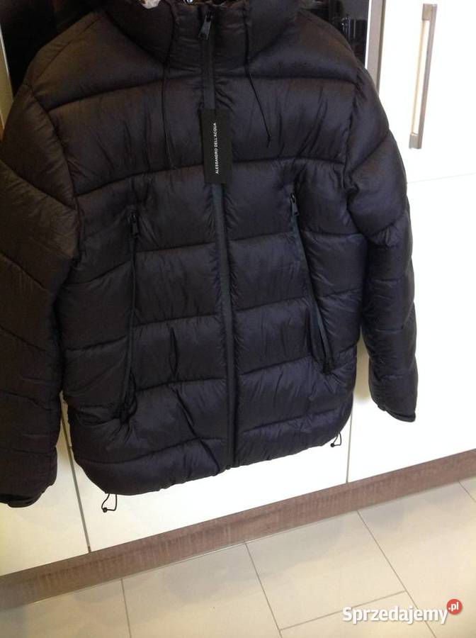 Kurtka Puchowa Zimowa Męska ALESSANDRO DELLACQUA Rozmiar L Nowa Sól