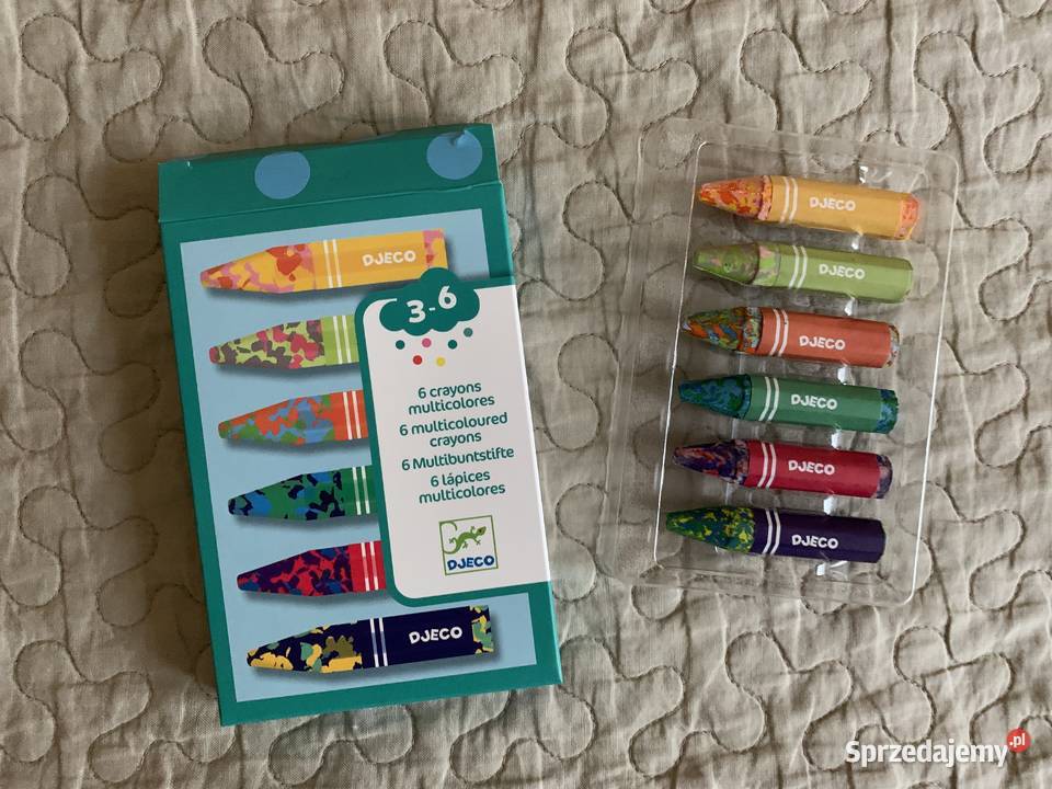 Nowe wielokolorowe kredki woskowe 6 Djeco Warszawa