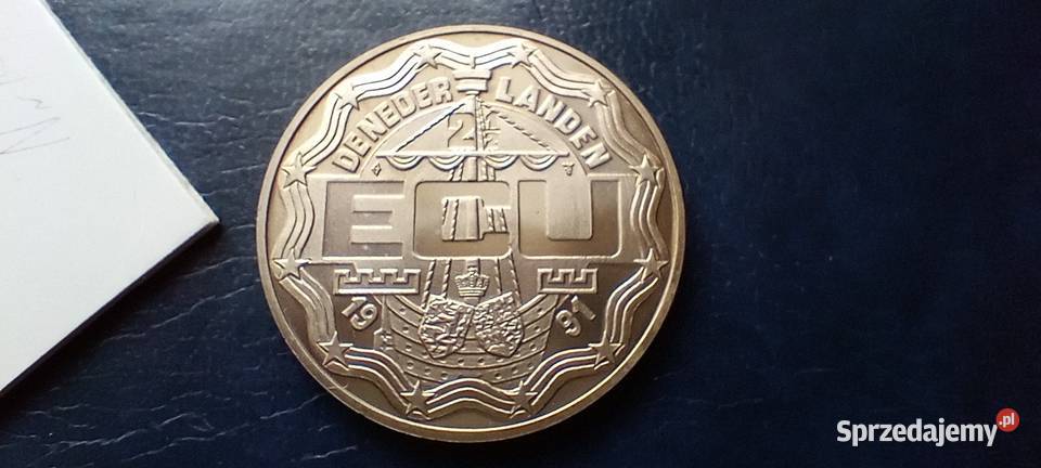 Stare monety 2 12 ECU 1991 Holandia Lesko