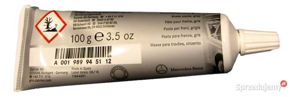 MERCEDES Pasta smar do klocków hamulcowych 100g Pozostałe Ruda Śląska