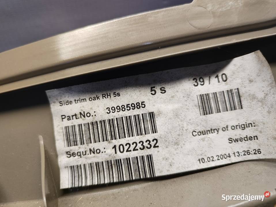 Boczek Tapicerka Bagażnika Prawa Volvo XC90 I Tapicerki samochodowe Pleszew
