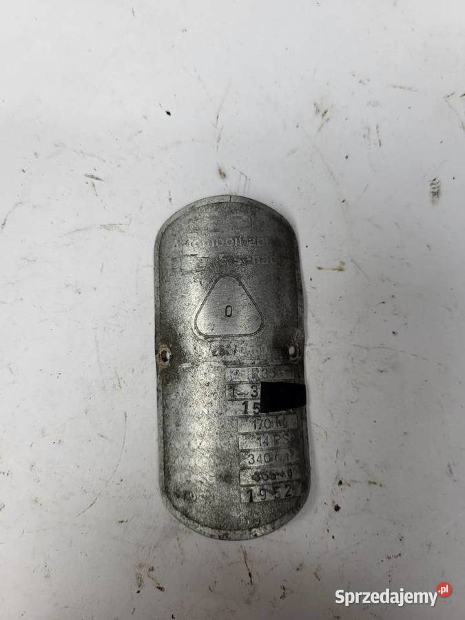 TABLICZKA ZNAMIONOWA ORGYNAŁ EMW R35 1952 Rybnik