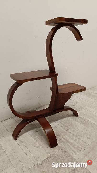 kwietnik na kwiaty art deco design drewniany Radomsko