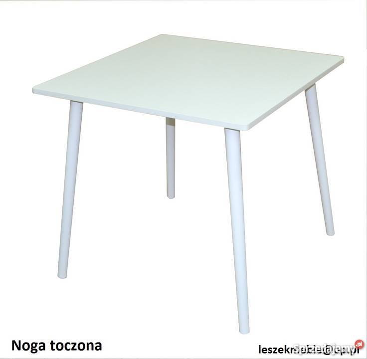 STÓŁ KWADRATOWY 70 70 BIAŁY STOLIK ŁAWA BLAT MDF 70cm Tołkiny sprzedam