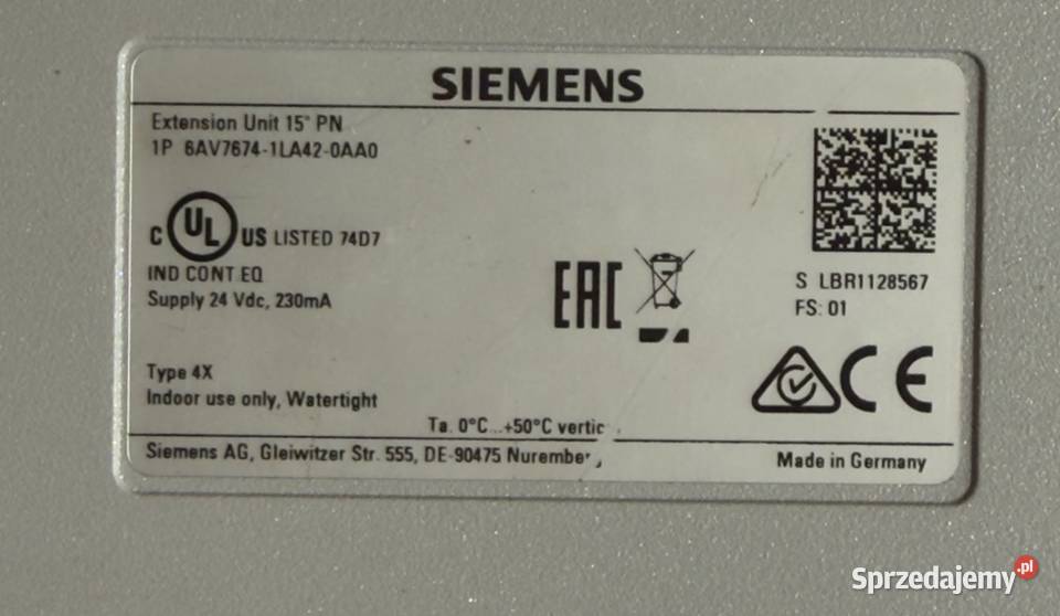Siemens 6AV76741LA420AA0 Panel Operatorski HMI Pozostałe Szczecin