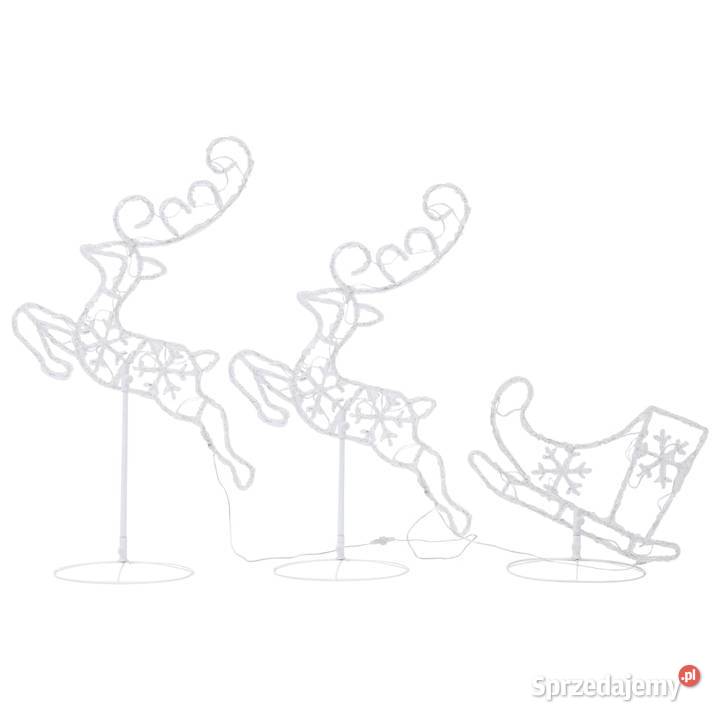 vidaXL Świąteczne renifery z saniami akryl Wyposażenie wnętrz Warszawa