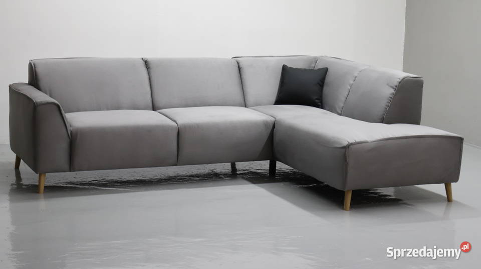 TLY NOWOCZESNY NAROŻNIK kanapa sofa popielata 80cm wielkopolskie Poznań