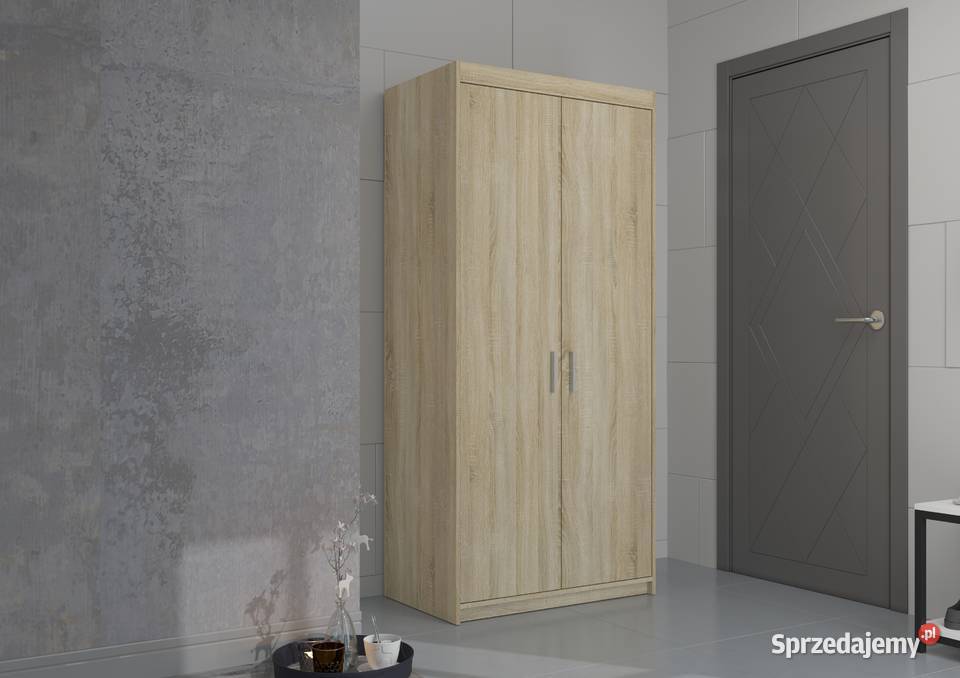 Szafa drzwudrzwiowa 90 biała dąb sonoma dąb Gdańsk