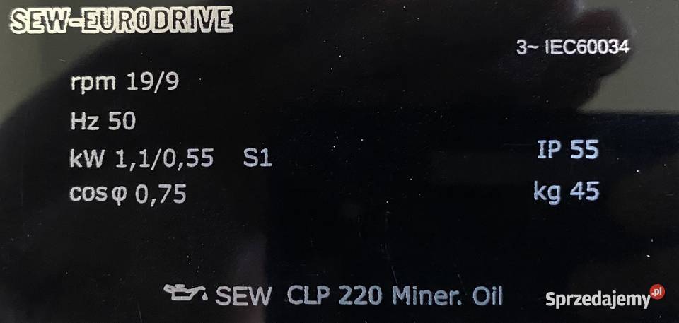 motoreduktor przekładnia 11055kW 199obr 3fazowy kujawsko-pomorskie Pigża
