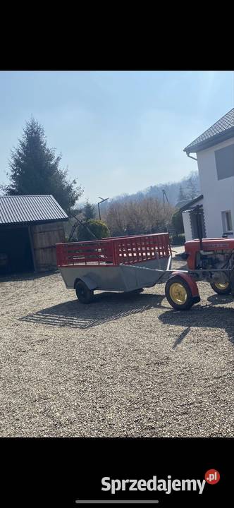 Przyczepa rolnicza jednoosiowa wózek nieuszkodzony świętokrzyskie Nowy Korczyn