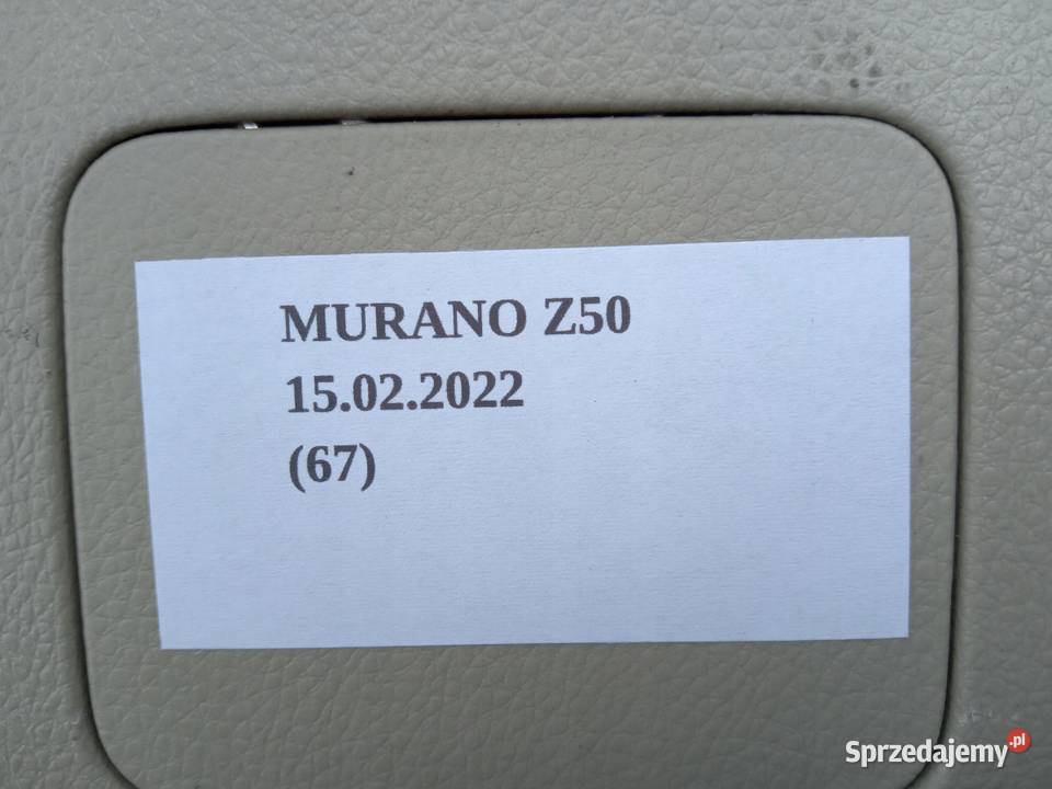 LAMPKA OŚWIETLENIE BAGAŻNIKA NISSAN MURANO Z50 Nowy Tomyśl