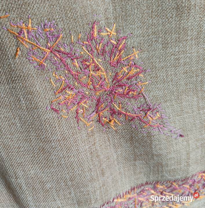 Szal orientalny indyjski haftowany haft paisley sprzedam