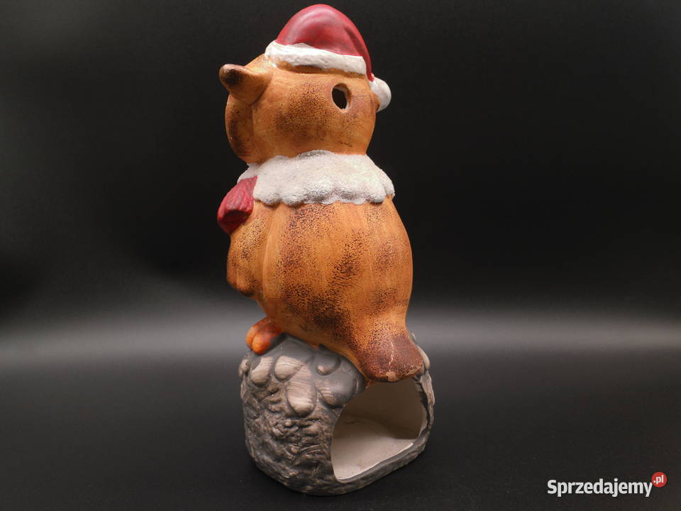 Ceramiczna figurka świecznik lampion sowa Raszków