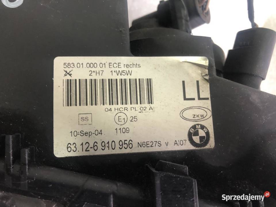LAMPA PRAWY PRZÓD 6910956 BMW E46 EUROPA osobowe