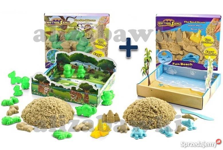 Zestaw 2w1 Piasek Piaskolina 2X500g Foremki 3 lata+ Mogilany