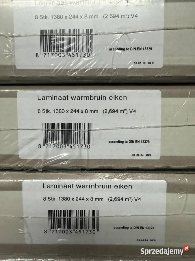 Panele podłogowe Laminaat warmbruin eiken dąb Podłogi i parkiety Bralin