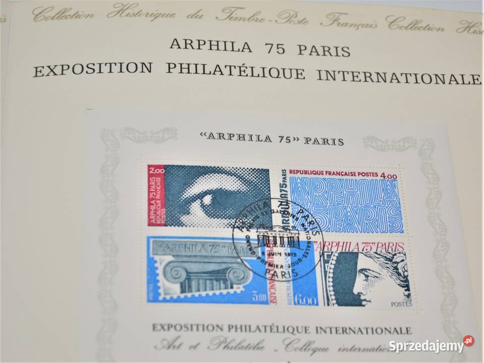 Bloczek 4 znaczki Arphila 75 nagrody Wystawy Warszawa sprzedam