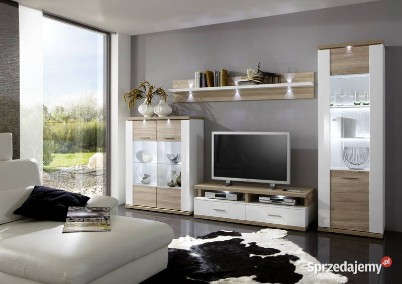 Zestaw meble salon Manhattan komoda szafka RTV Meble do salonu Michałowice