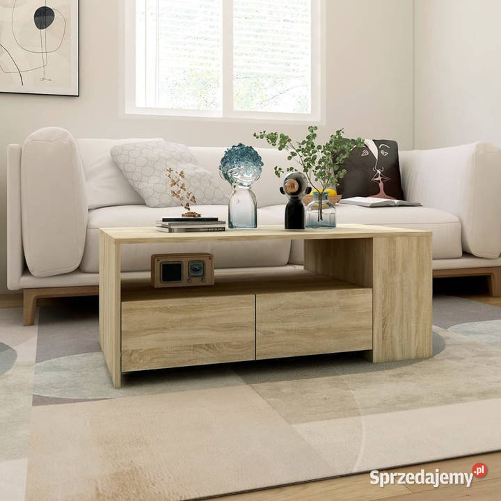 Stolik kawowy dąb sonoma 102x55x42 materiał Warszawa sprzedam