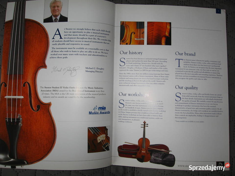 Stentor Orchestral Stringed Instruments Catalog Kępice