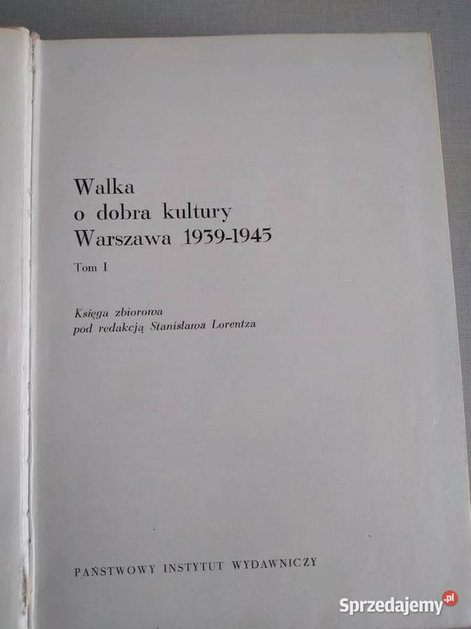 Sprzedam Walka o dobra kultury Warszawa 19391945 sprzedam