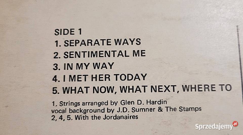 Elvis Separate Ways płyta winylowa z roku 1978 Chełmno