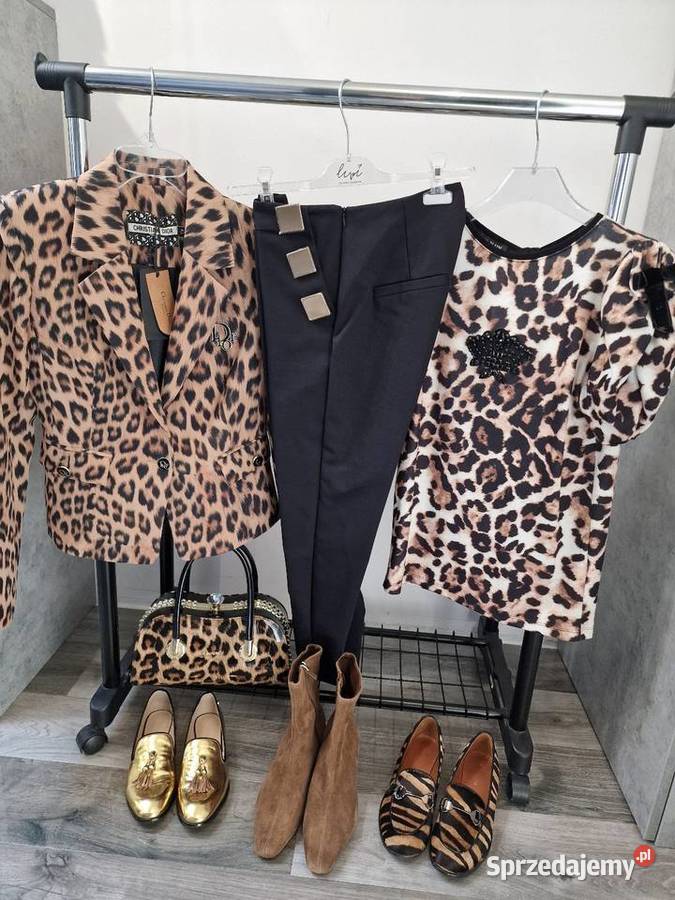 Marynarka Żakiet Christian dior 36 Panterka