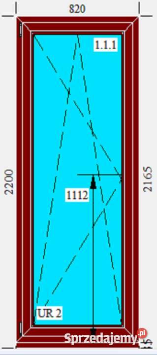 OKNO PCV 820 X 2165 MAHOŃ Łask
