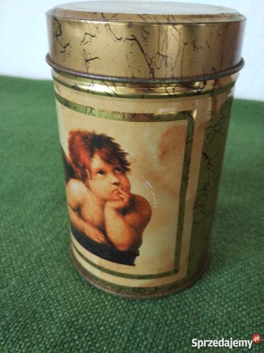 metalowe pudełko Aniołek Porcelana i szkło Ropa