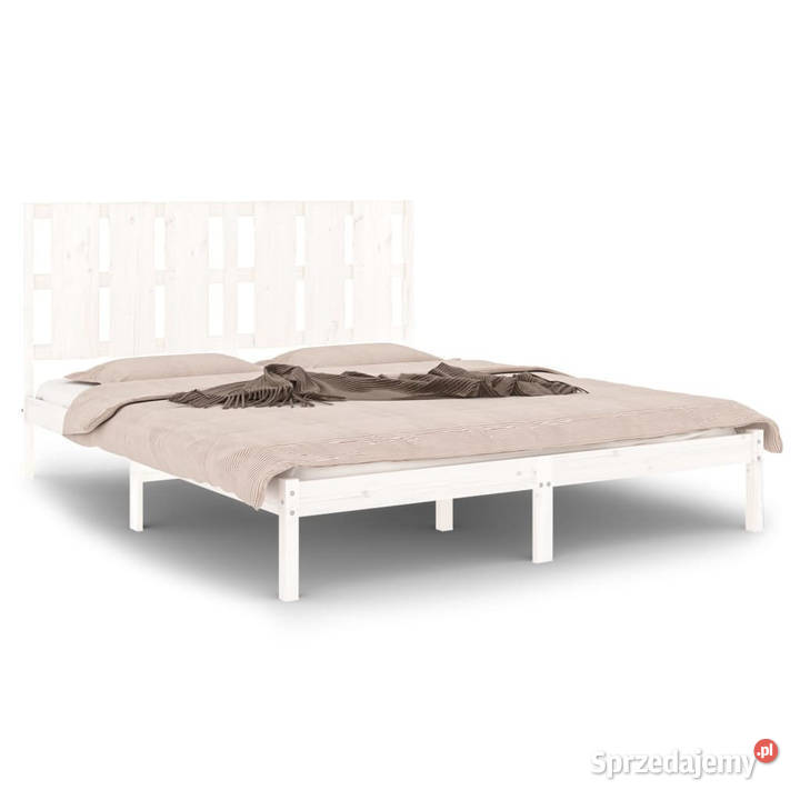 Rama łóżka biała lite drewno sosnowe 160 x 200 Warszawa sprzedam