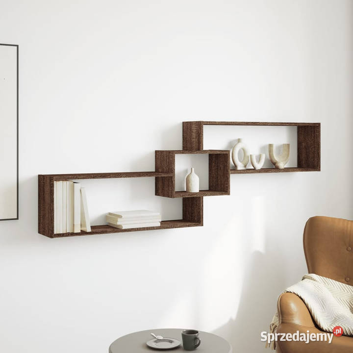 Półka ścienna 158x18x53 brązowy dąb WM854820 Warszawa