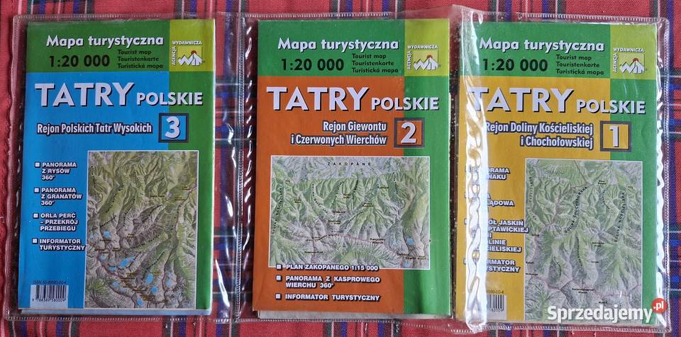 Tatry Polskie 3 in 1 mapy 120 000 123 tourist Kraków