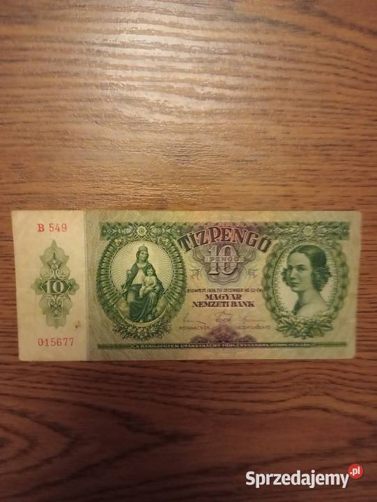 Banknot Węgry 10 Pengo 1936r Numizmatyka Leszno