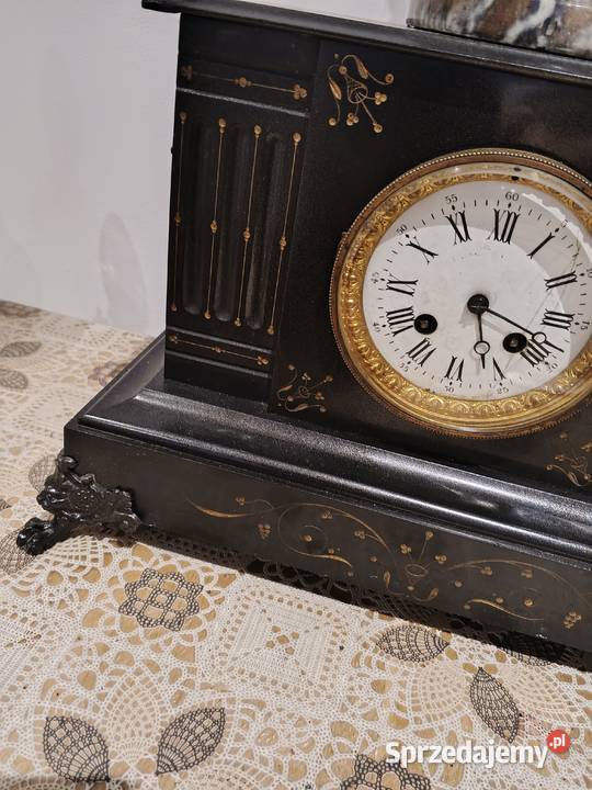 zegar kominkowy marmur z figura świętokrzyskie Fałków