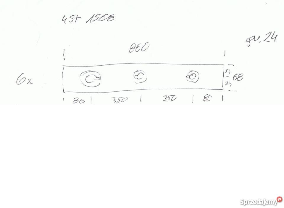 Nóż noże do gilotyny 860 x 68 x 24 mm komplet Produkcja kujawsko-pomorskie Tuchola
