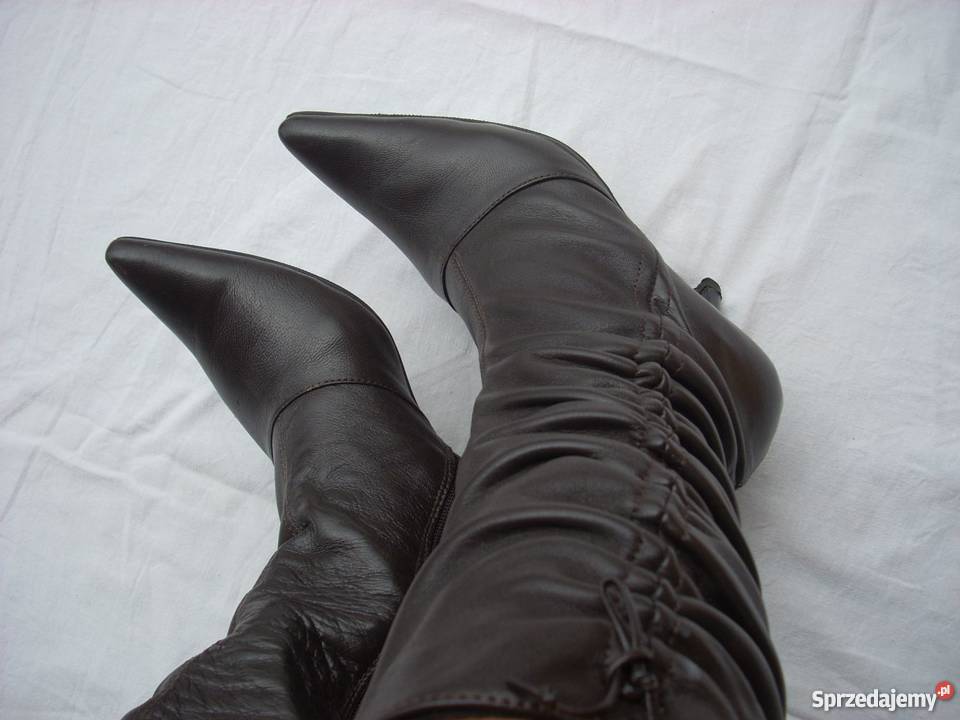 Skórzane Lekkie Kozaki Idealne J Nowe 38 skóra Nowy Sącz