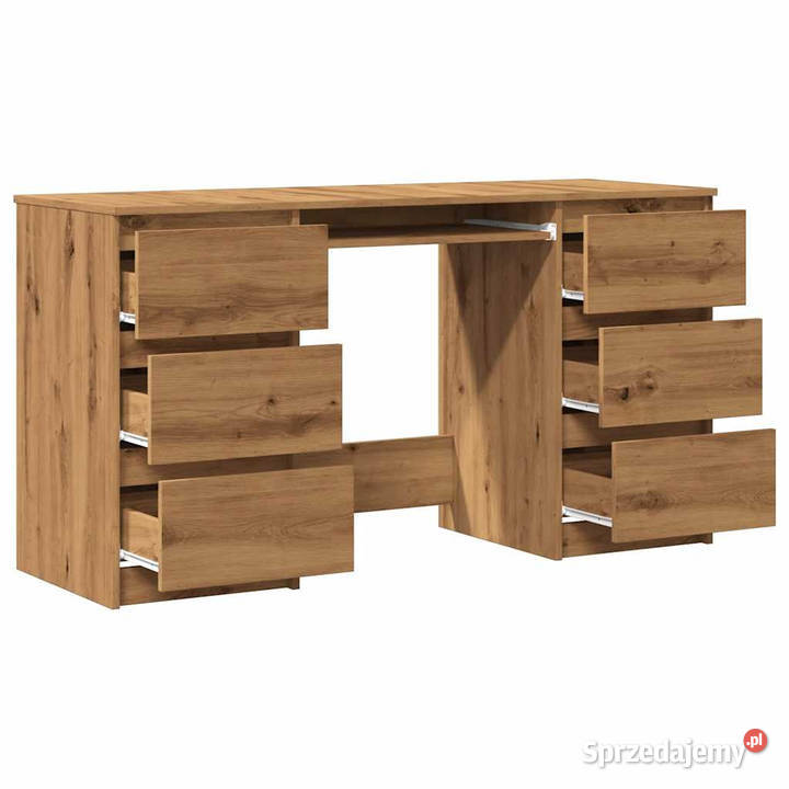 Biurko dąb artisan 140x50x77 materiał Warszawa