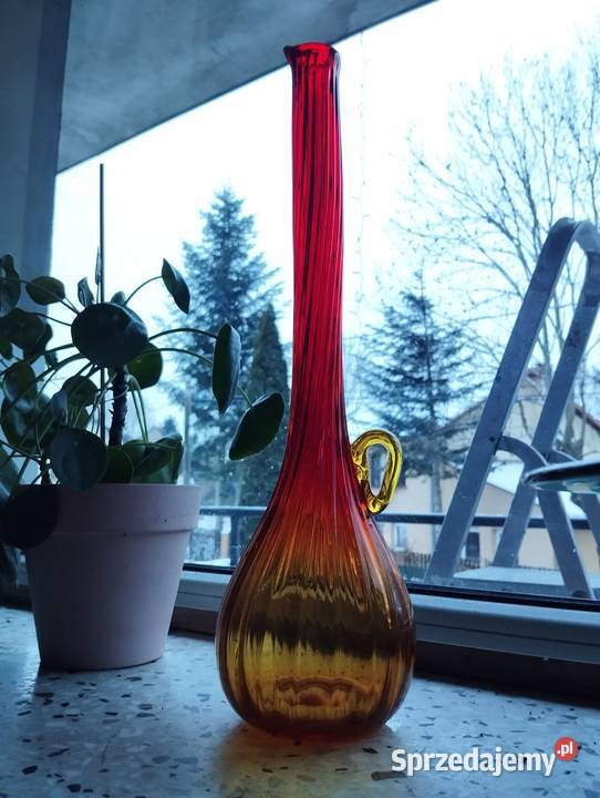 Karafka ze szkła barwionego Jerzy Słuczan Orkusz Kraków