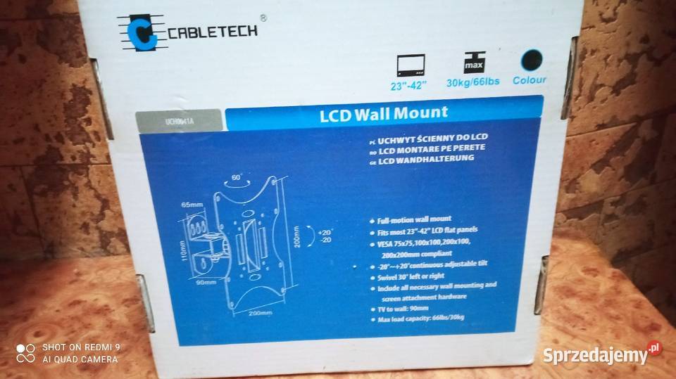 Nowy uchwyt do mocowania TV na ścianie sprzedam 40cale