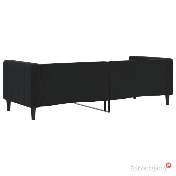 Sofa z funkcją spania czarna obita aksamitem mazowieckie Warszawa