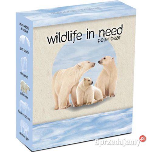 Niedźwiedzie Srebrna moneta kolekcjonerska z Warszawa