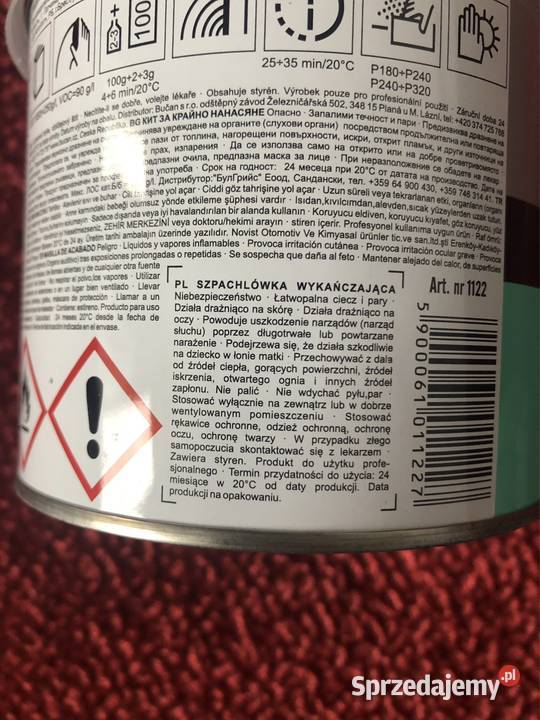 Szpachlówki Novol UNI uniwersalna i wykańczająca Kołobrzeg