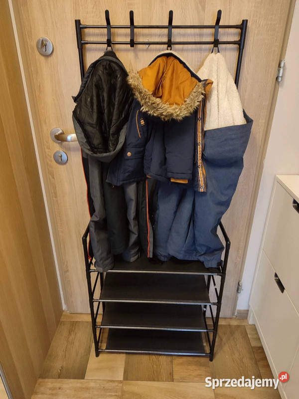 Nowy czarny wieszak z regałem na buty Wieszaki Kraków