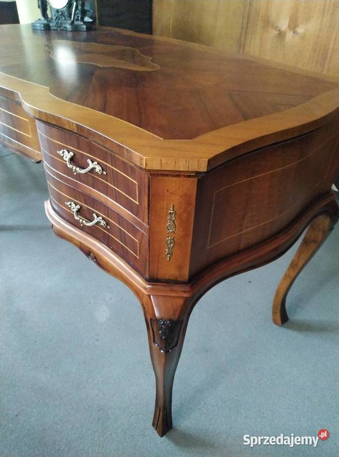 Włoskie stylowe biurko z intarsjami Białystok sprzedam