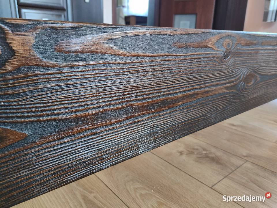 Nowe postarzane szczotkowane łóżko 140x200