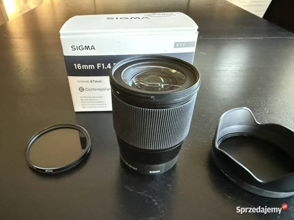 Obiektyw Sigma 16mm f14 DC DN Sony E Filtr Fotografia i Optyka śląskie Bielsko-Biała